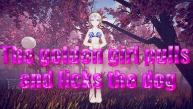 Featured The golden girl pulls and licks the dog Free Download